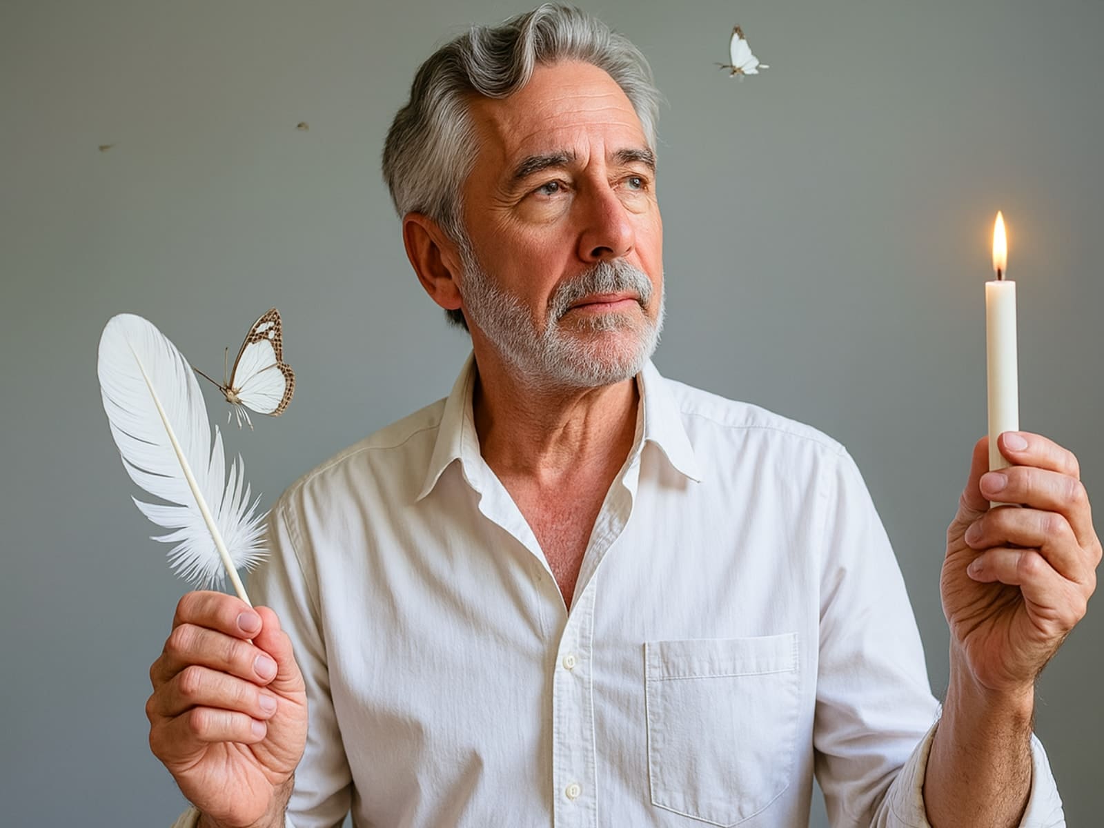 Manos sosteniendo una esfera de luz violeta, símbolo de transmutación